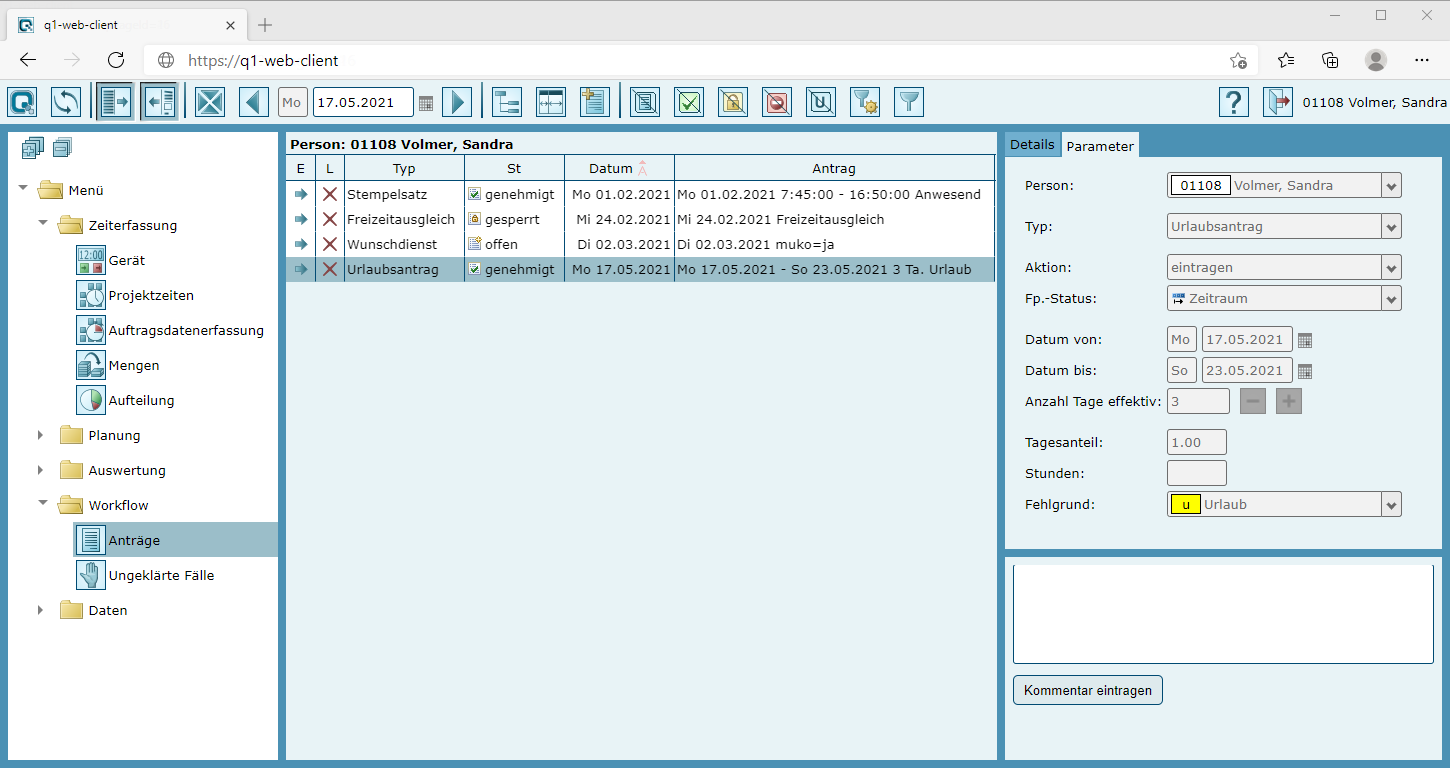 Q1 WebClient: Anträge papierlos stellen